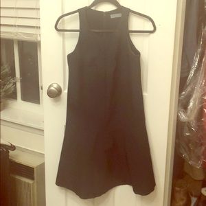 COS forest green A-line drop waist dress